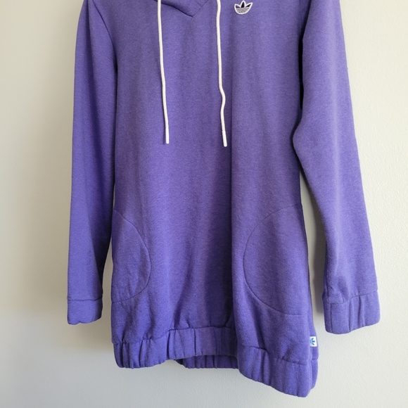 ADIDAS Womens Purple Pullover Hoodie Small - Picture 5 of 8